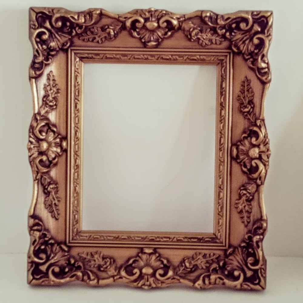 Vintage Fancy Wooden Frame measures 15" X 13" inches